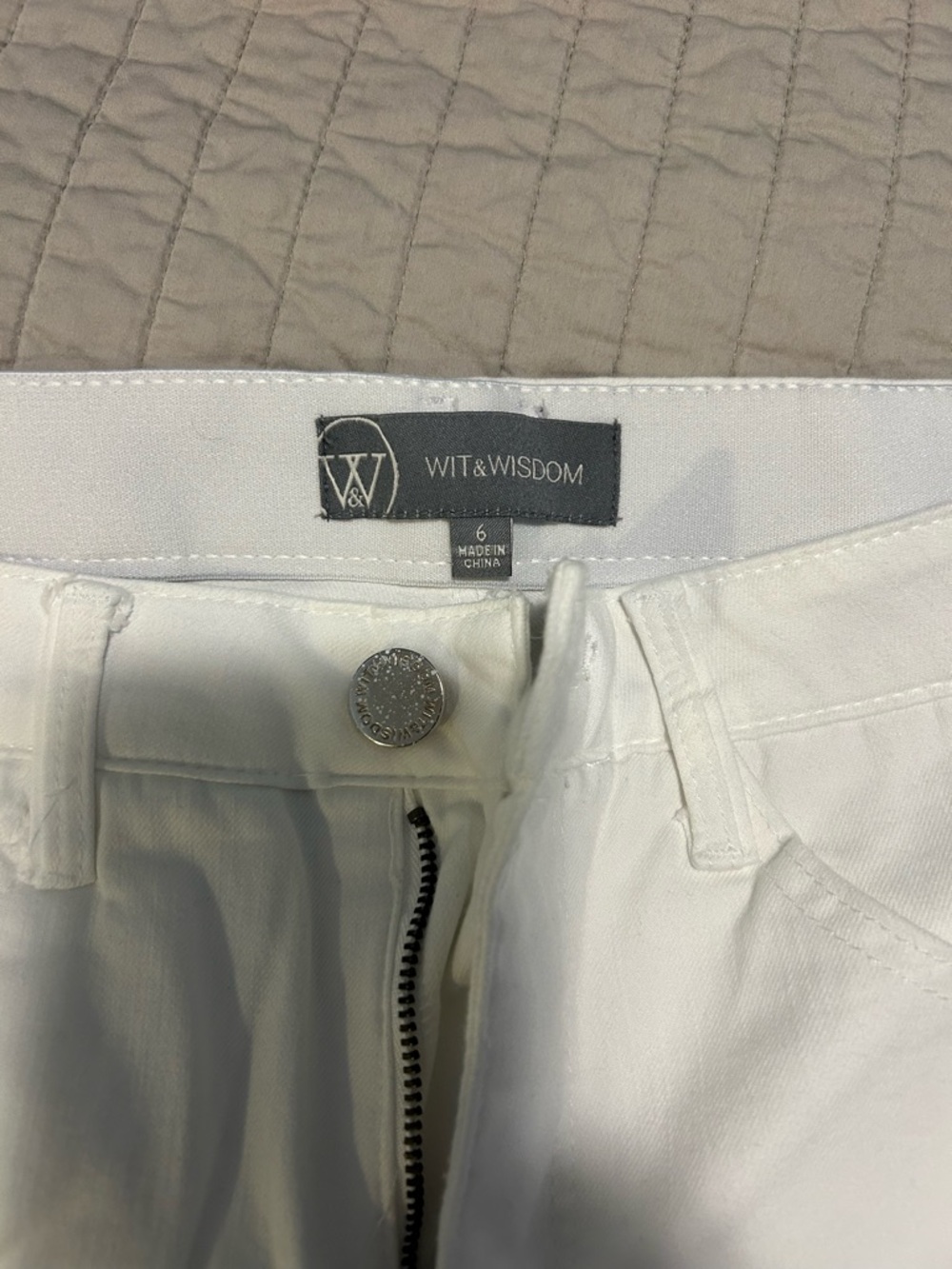 Wit & Wisdom White Straight-Leg Jeans - Picture 3 of 3